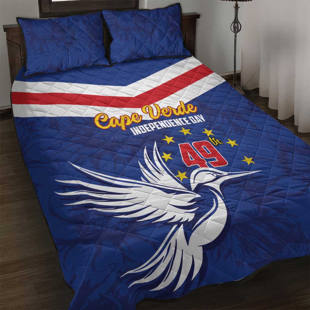 Cape Verde Independence Day Quilt Bed Set Gerbera Daisy Pattern LT01