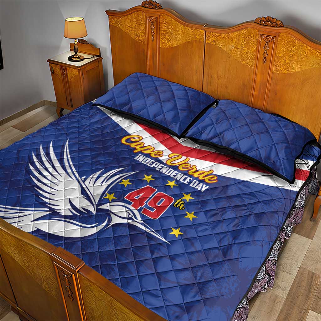 Cape Verde Independence Day Quilt Bed Set Gerbera Daisy Pattern LT01