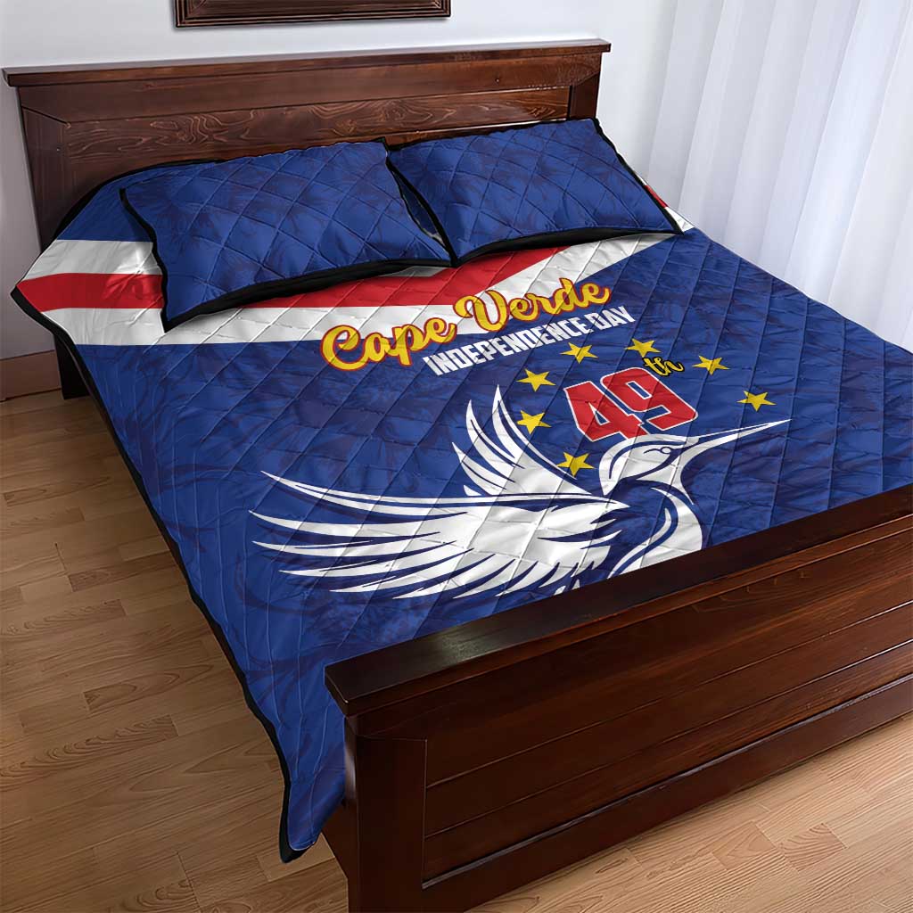 Cape Verde Independence Day Quilt Bed Set Gerbera Daisy Pattern LT01