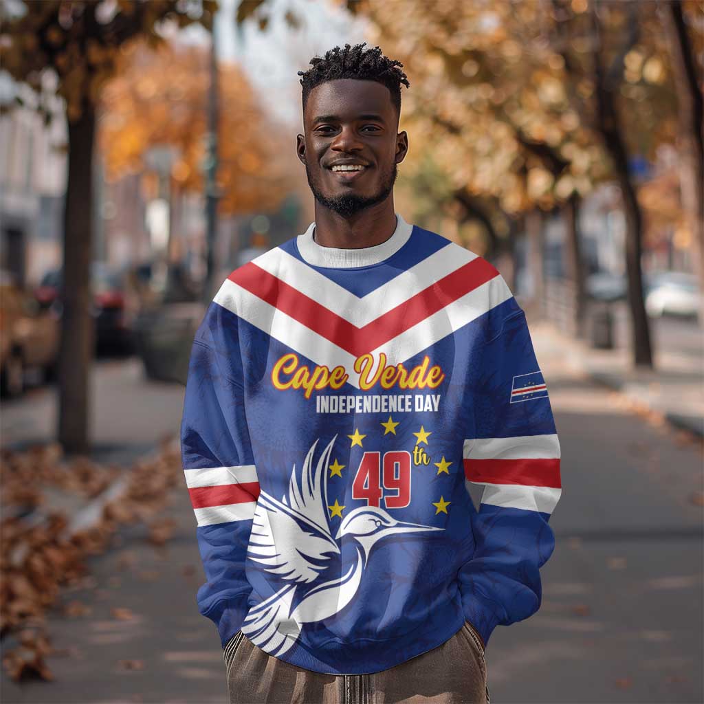 Cape Verde Independence Day Sweatshirt Gerbera Daisy Pattern LT01