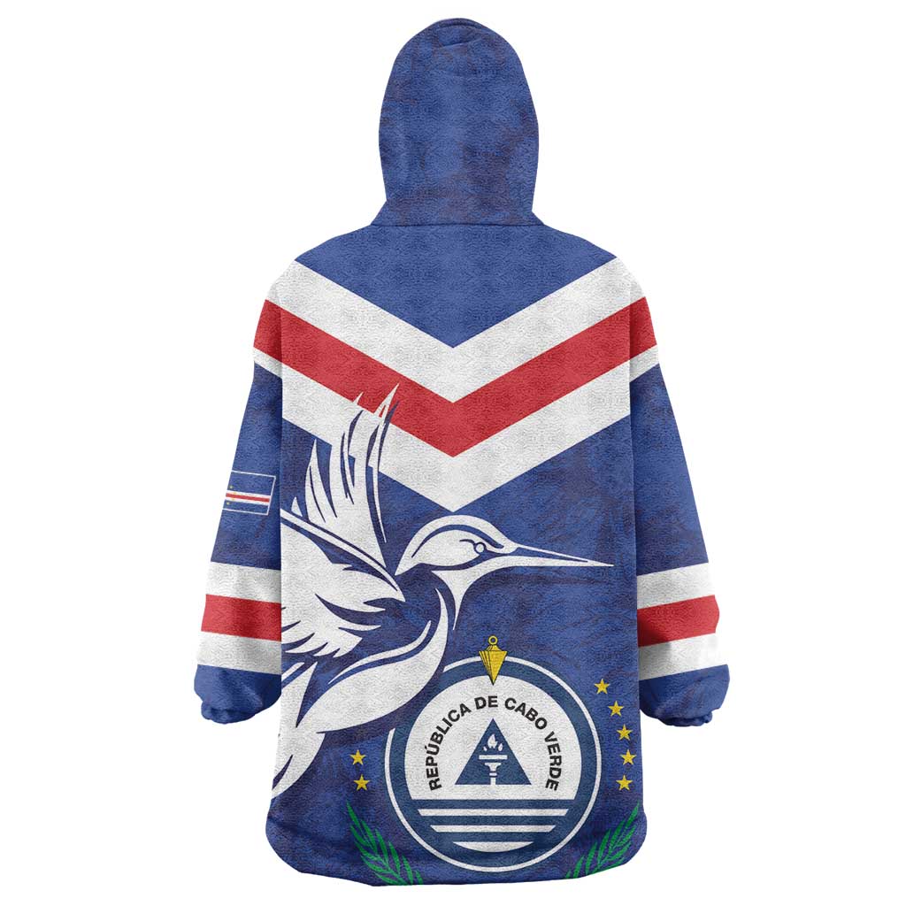 Cape Verde Independence Day Wearable Blanket Hoodie Gerbera Daisy Pattern LT01