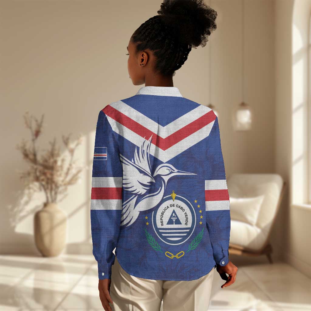 Cape Verde Independence Day Women Casual Shirt Gerbera Daisy Pattern LT01