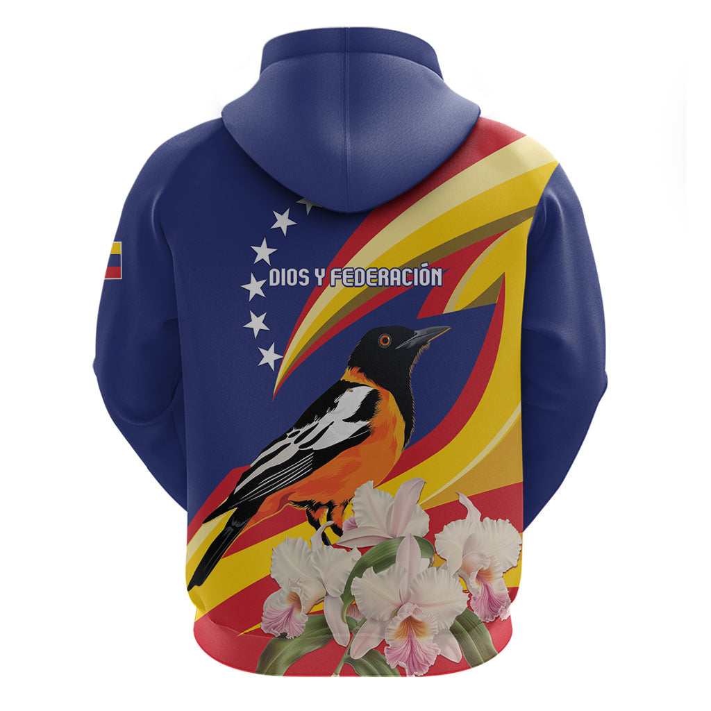 Venezuela Independence Day Hoodie Venezuelan Troupial Cattleya Mossiae LT01