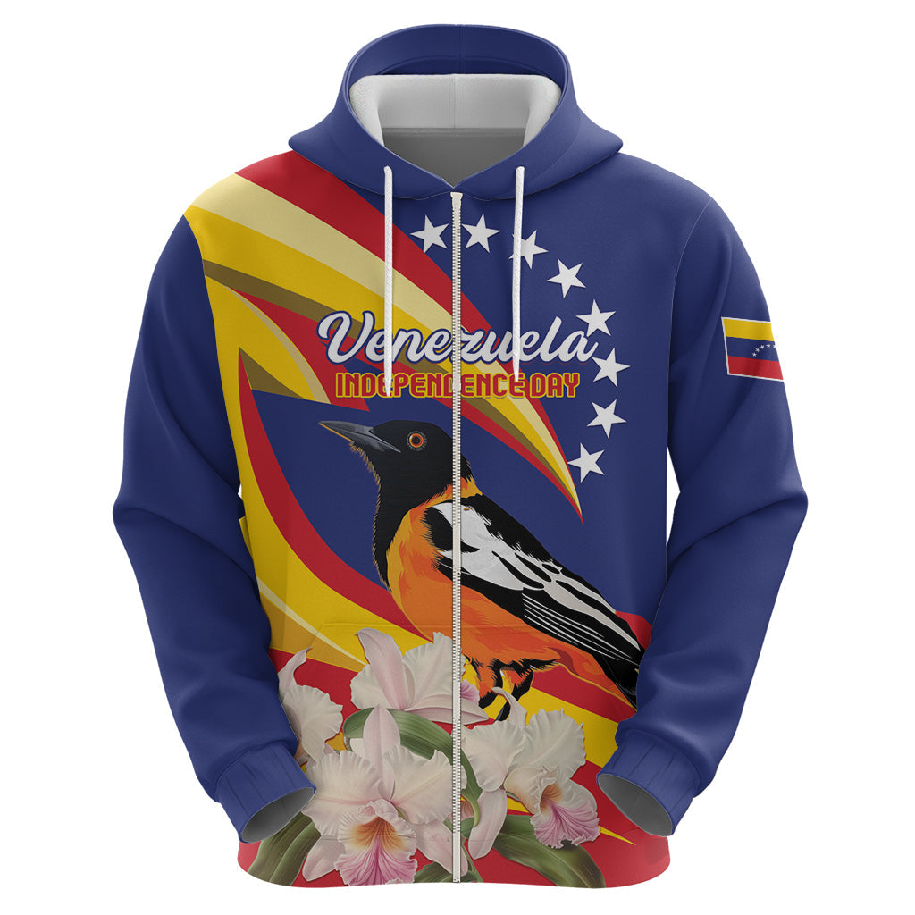 Venezuela Independence Day Hoodie Venezuelan Troupial Cattleya Mossiae LT01