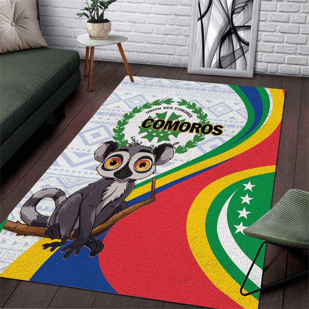 Comoros Area Rug 1975 Komori Mongoose Lemur African Pattern LT01