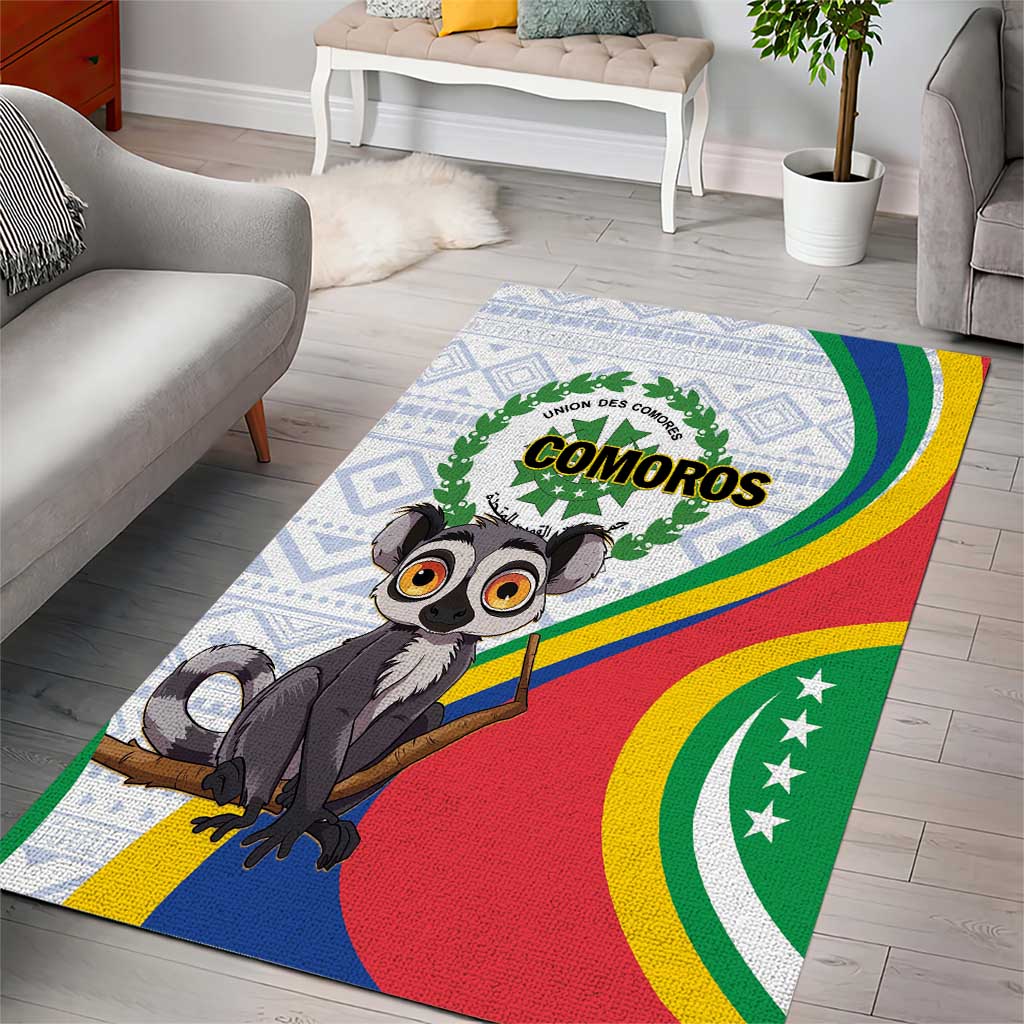 Comoros Area Rug 1975 Komori Mongoose Lemur African Pattern LT01