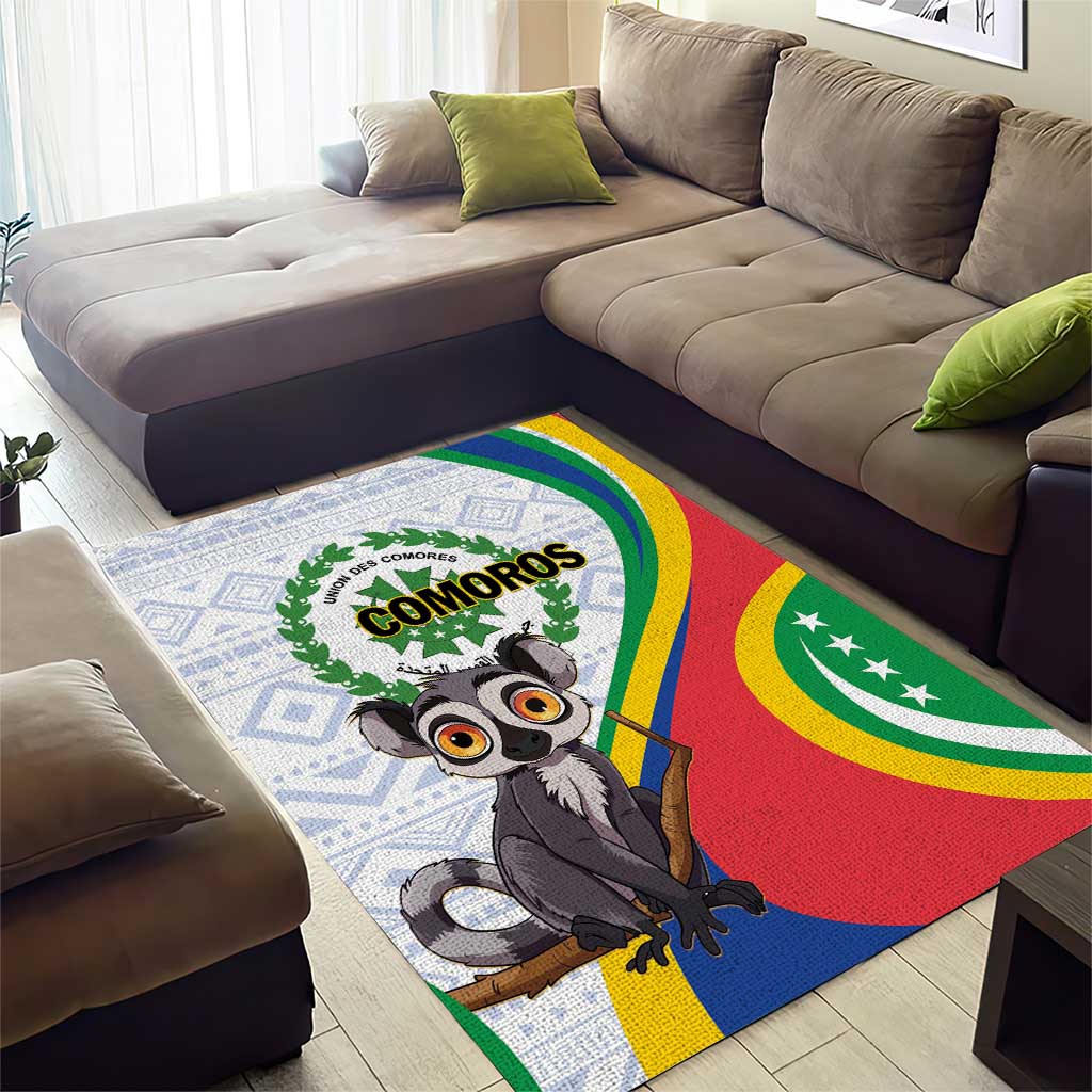 Comoros Area Rug 1975 Komori Mongoose Lemur African Pattern LT01