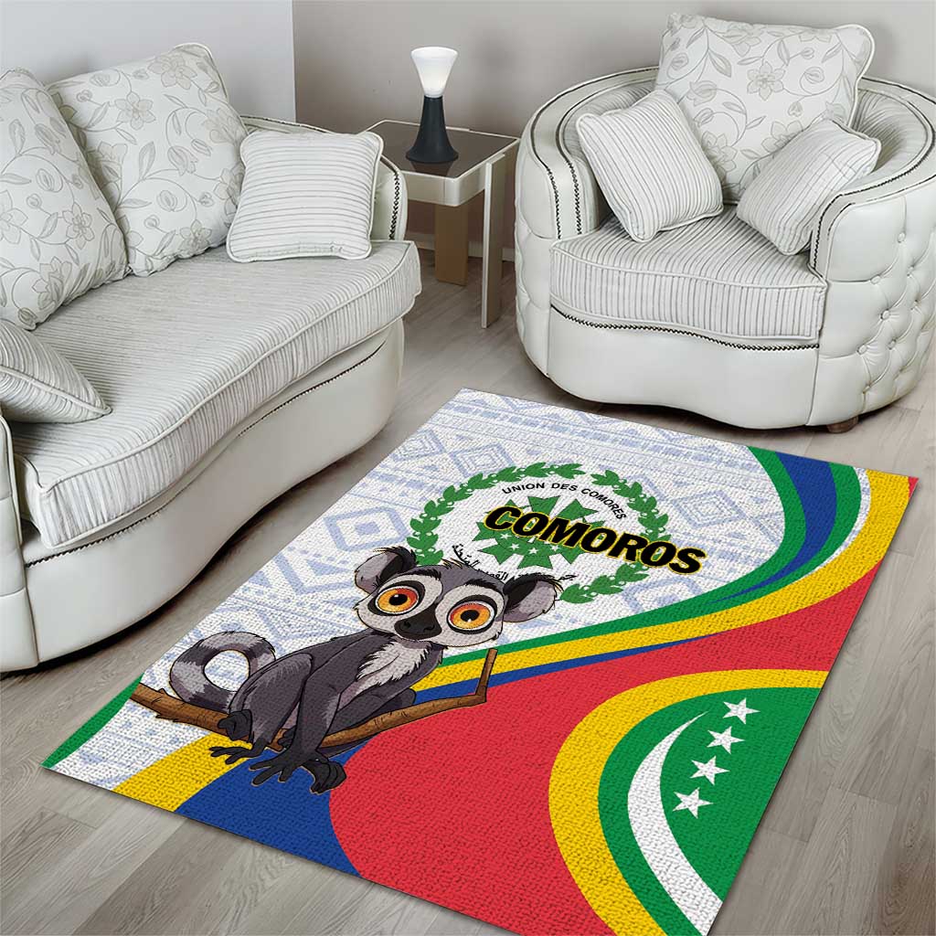 Comoros Area Rug 1975 Komori Mongoose Lemur African Pattern LT01