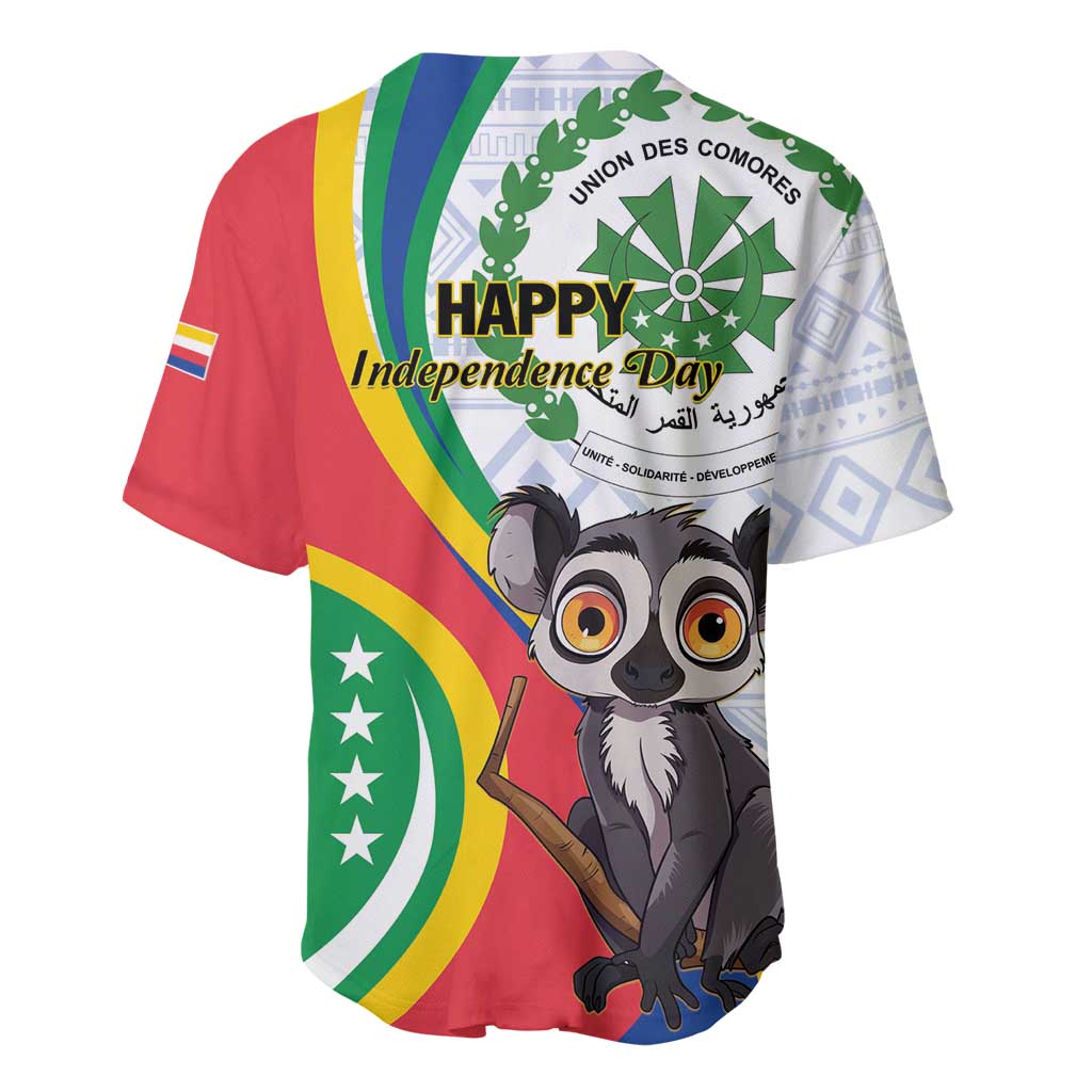 Comoros Baseball Jersey 1975 Komori Mongoose Lemur African Pattern LT01