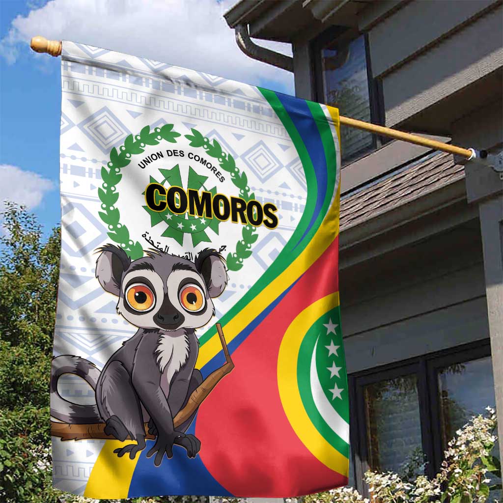 Comoros Garden Flag 1975 Komori Mongoose Lemur African Pattern LT01