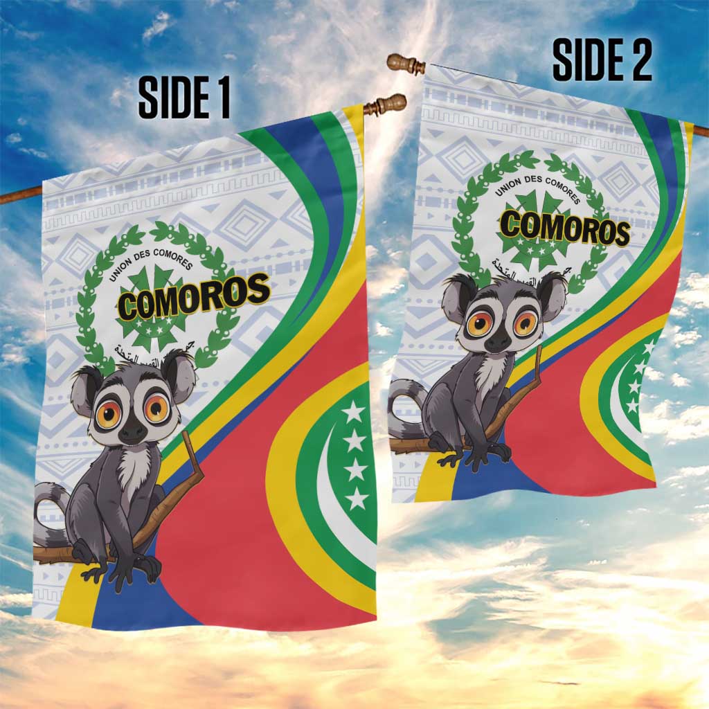Comoros Garden Flag 1975 Komori Mongoose Lemur African Pattern LT01