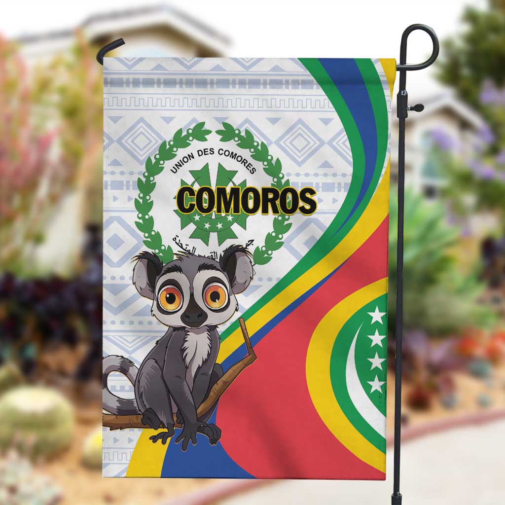 Comoros Garden Flag 1975 Komori Mongoose Lemur African Pattern LT01