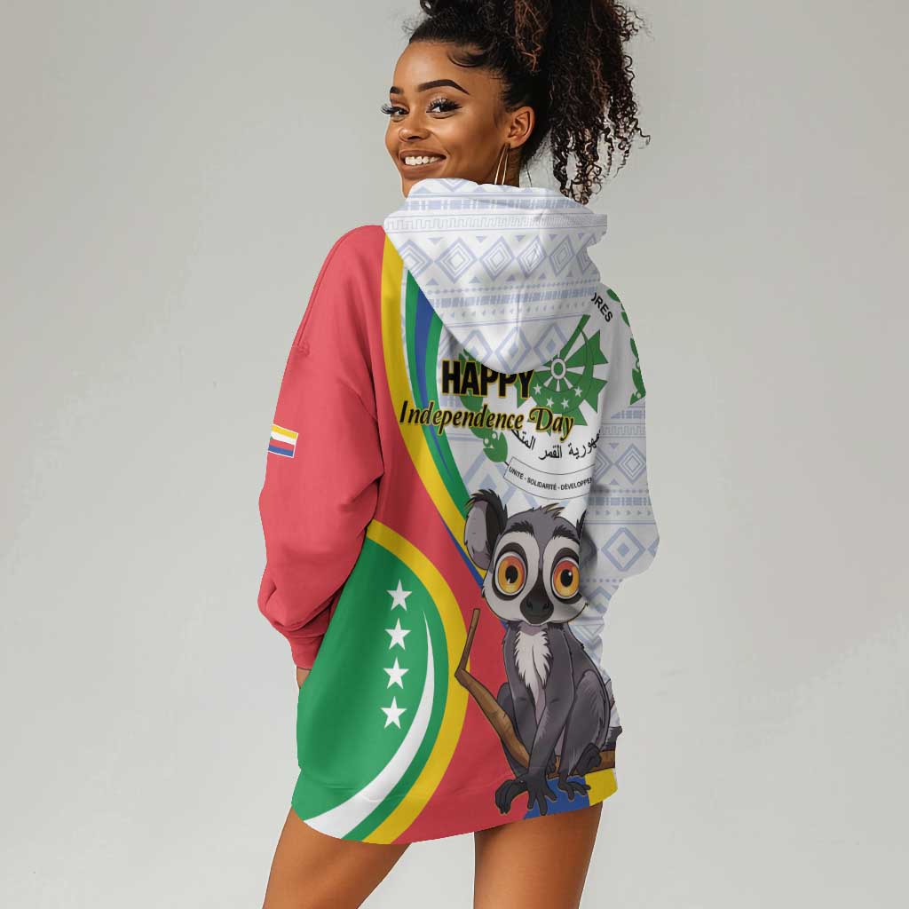 Comoros Hoodie Dress 1975 Komori Mongoose Lemur African Pattern LT01