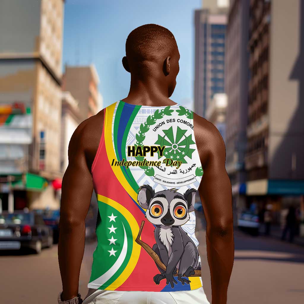 Comoros Men Tank Top 1975 Komori Mongoose Lemur African Pattern LT01