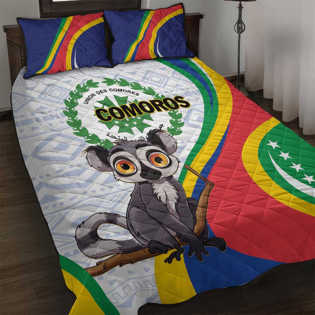 Comoros Quilt Bed Set 1975 Komori Mongoose Lemur African Pattern LT01