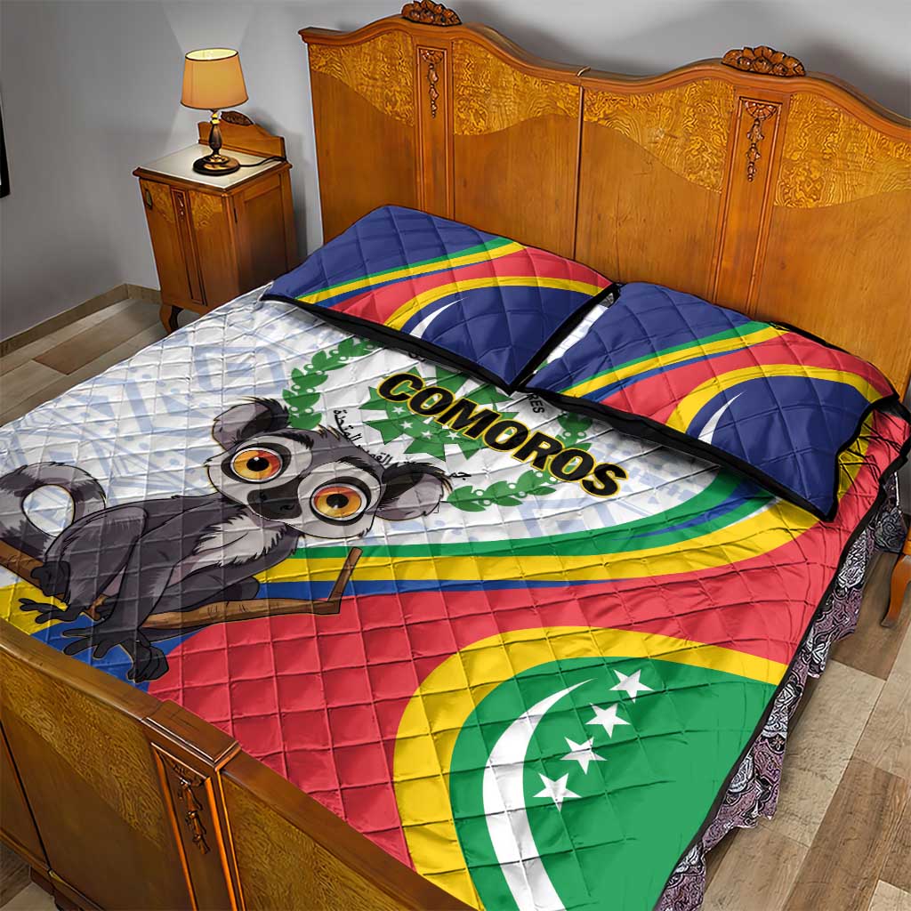 Comoros Quilt Bed Set 1975 Komori Mongoose Lemur African Pattern LT01