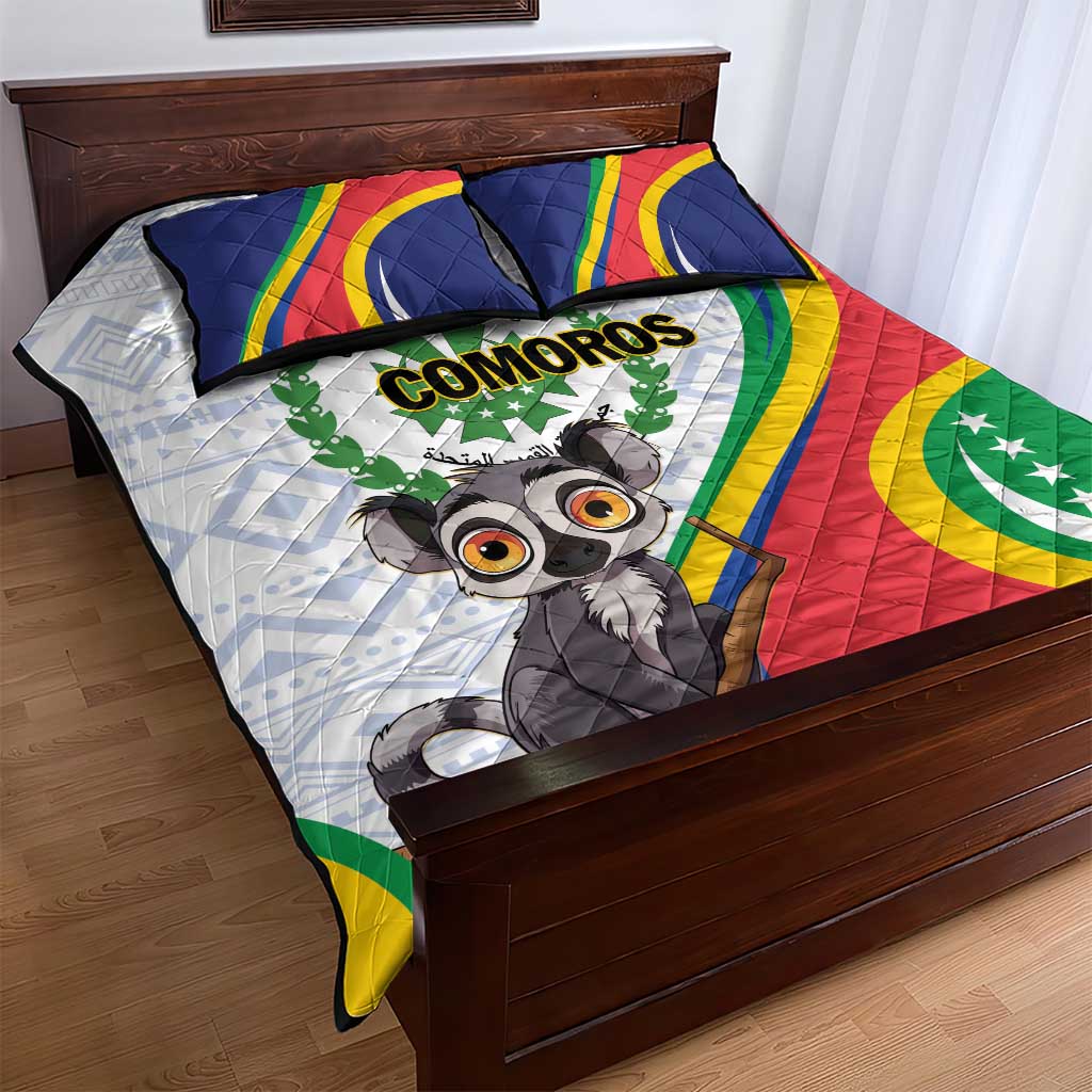 Comoros Quilt Bed Set 1975 Komori Mongoose Lemur African Pattern LT01