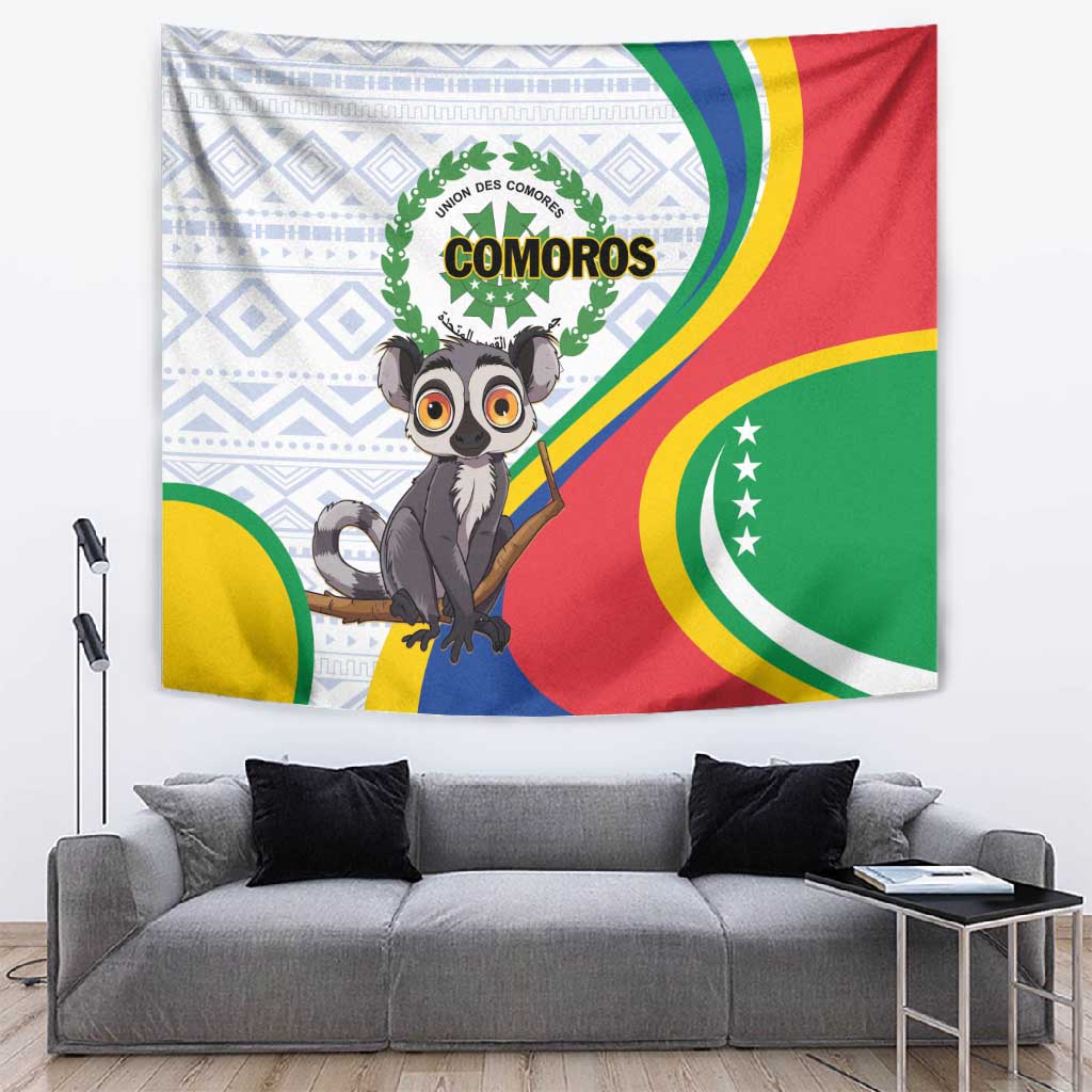 Comoros Tapestry 1975 Komori Mongoose Lemur African Pattern LT01