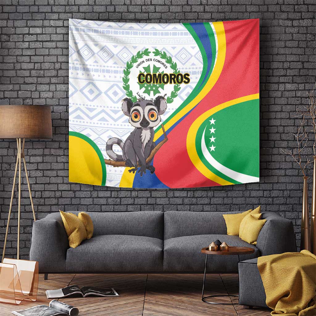 Comoros Tapestry 1975 Komori Mongoose Lemur African Pattern LT01