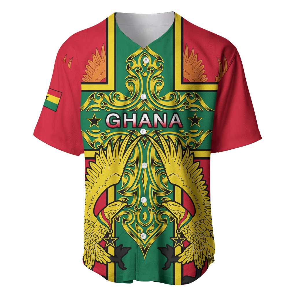 Custom Ghana Baseball Jersey with Cross of Saint George and Tawny Eagles LT01