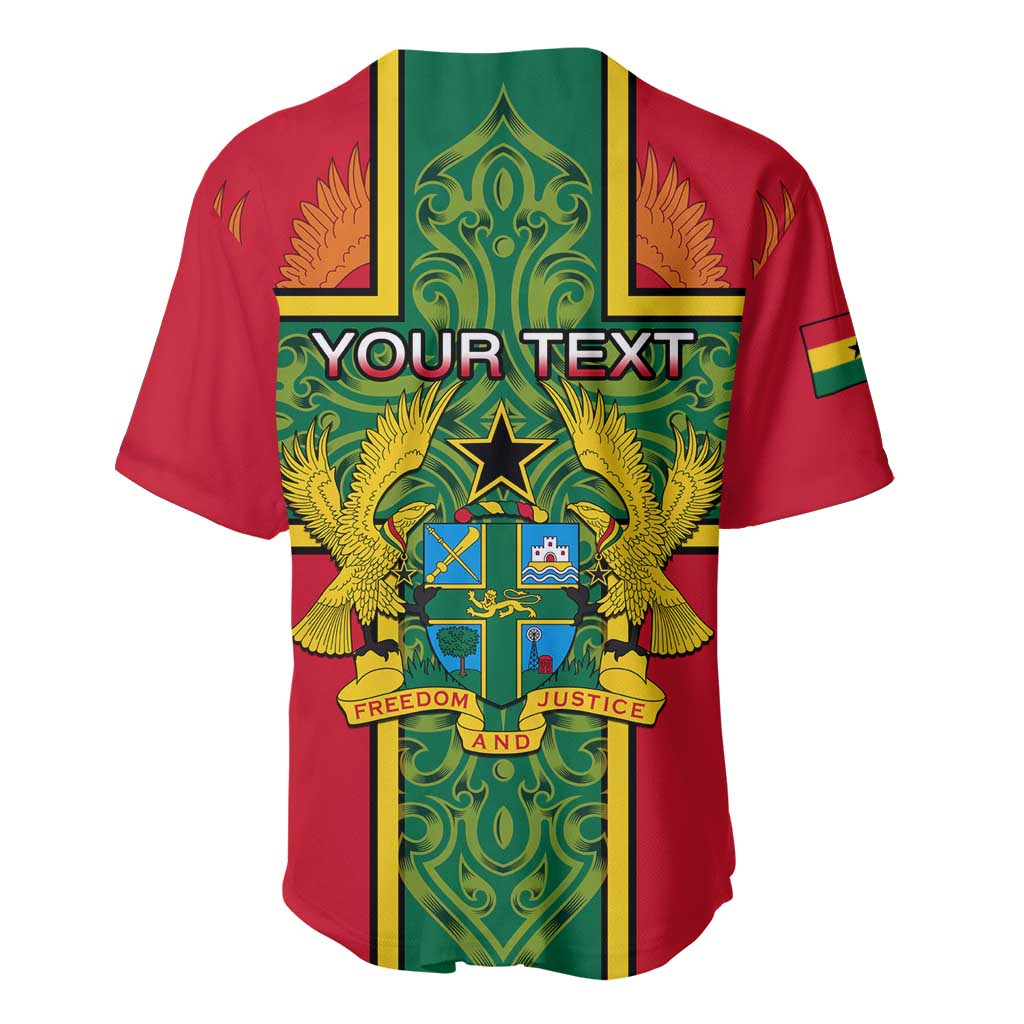 Custom Ghana Baseball Jersey with Cross of Saint George and Tawny Eagles LT01