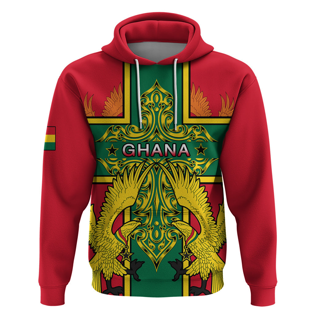 Custom Ghana Hoodie Ghana Cross Of Saint George With Tawny Eagles LT01