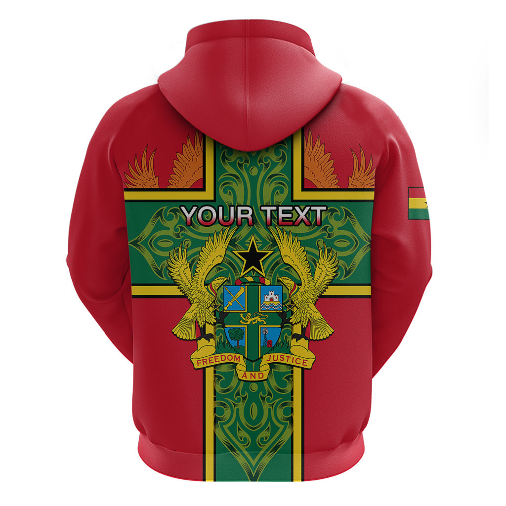 Custom Ghana Hoodie Ghana Cross Of Saint George With Tawny Eagles LT01