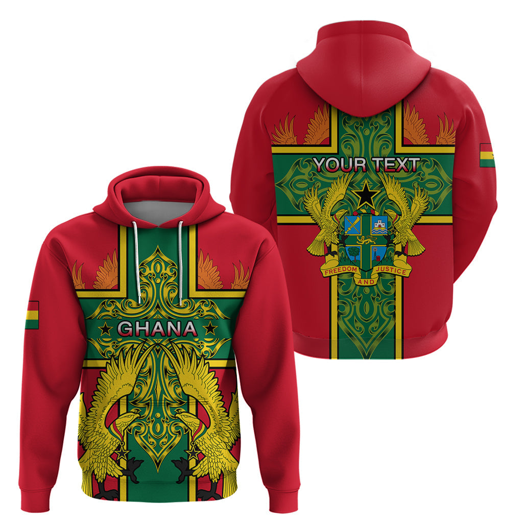 Custom Ghana Hoodie Ghana Cross Of Saint George With Tawny Eagles LT01