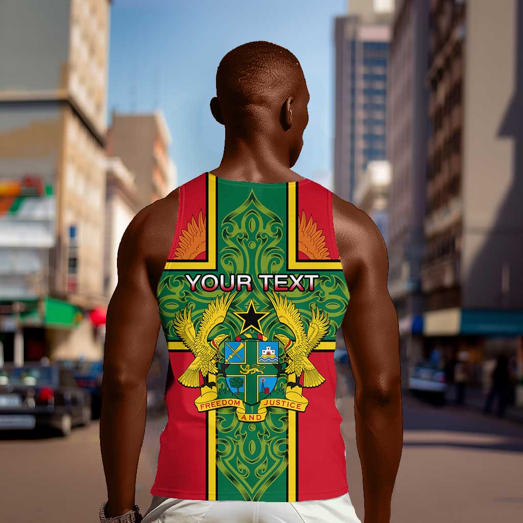 Custom Ghana Men Tank Top with Cross of Saint George and Tawny Eagles LT01