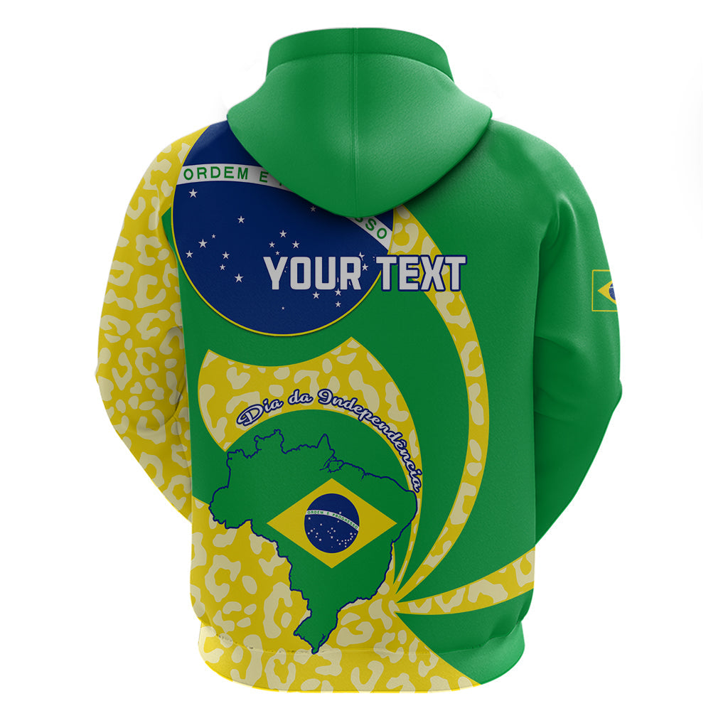 Personalised Brazil Independence Day Hoodie Sete de Setembro Flag Style LT01
