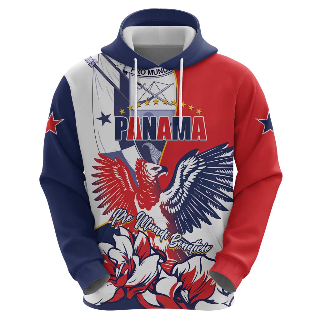 Personalized Panama Harpy Eagle Hoodie Pro Mundi Beneficio Flor del Espiritu Santo LT01