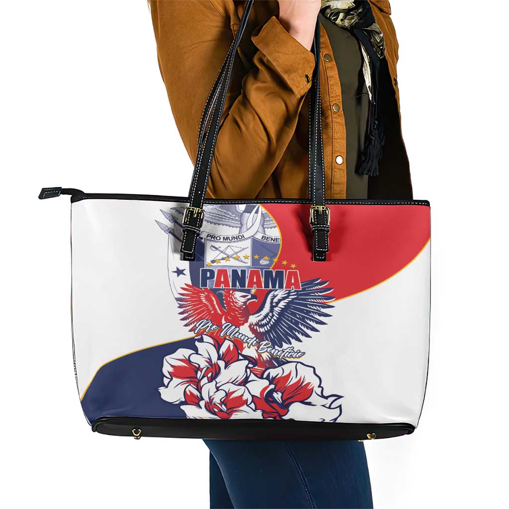 Panama Harpy Eagle Leather Tote Bag Pro Mundi Beneficio Flor del Espiritu Santo LT01