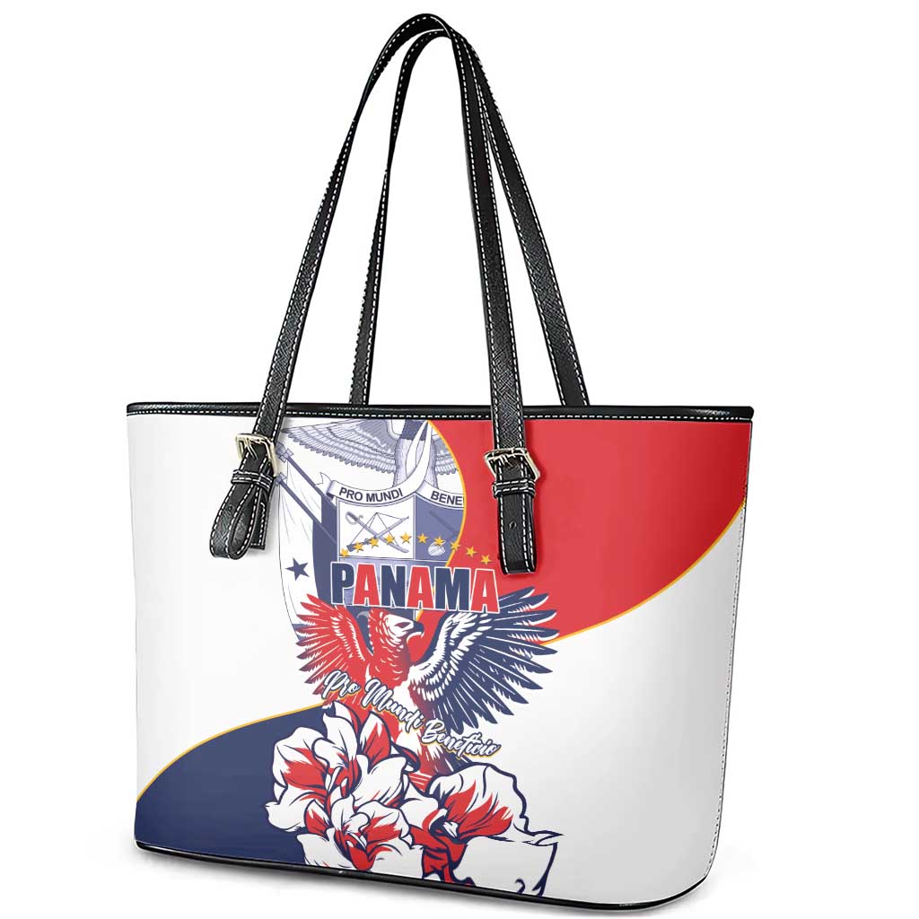 Panama Harpy Eagle Leather Tote Bag Pro Mundi Beneficio Flor del Espiritu Santo LT01