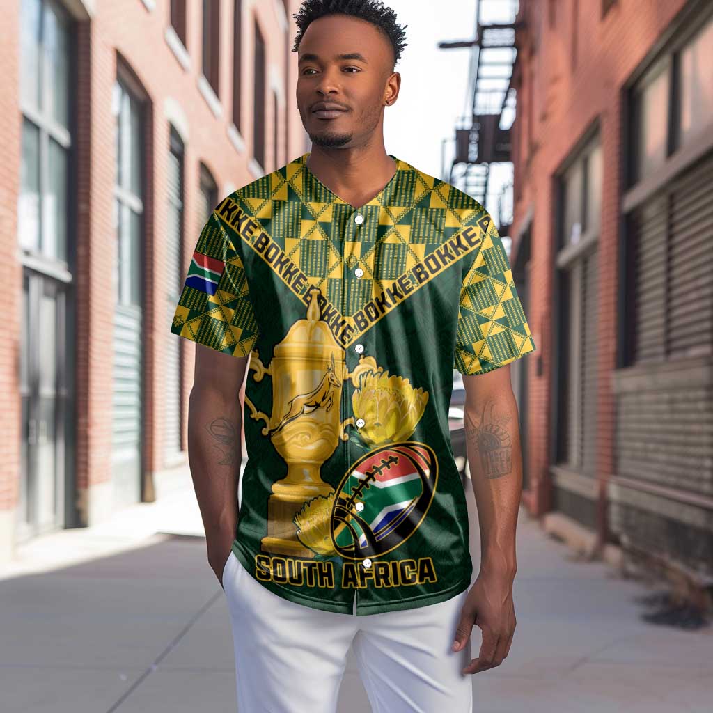 Custom South Africa Rugby Baseball Jersey - Go Bokke Champion, World Cup LT01