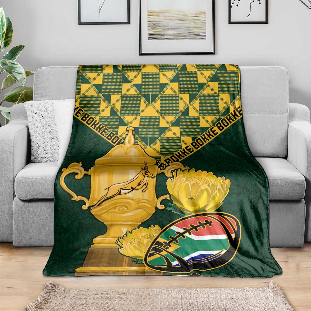 South Africa Rugby Blanket - Go Bokke Champion, World Cup LT01