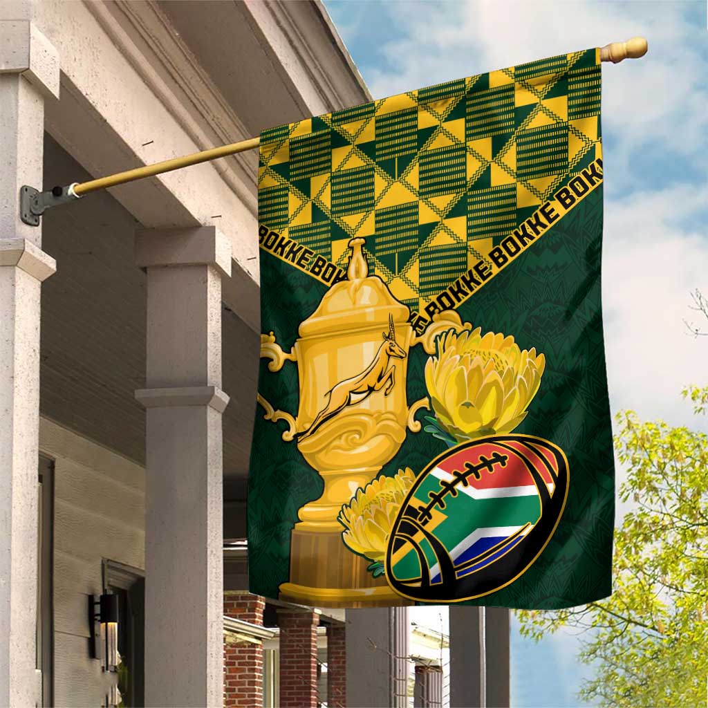 South Africa Rugby Garden Flag - Go Bokke Champion, World Cup LT01