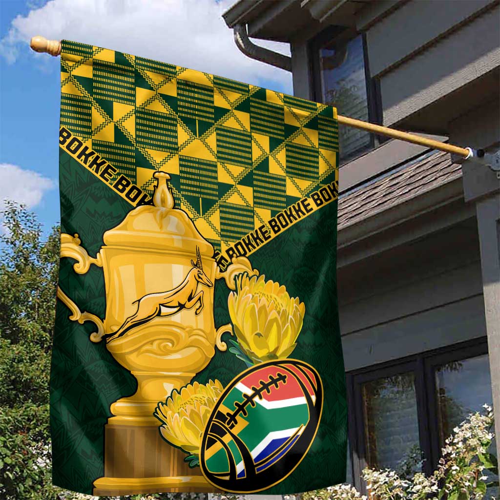 South Africa Rugby Garden Flag - Go Bokke Champion, World Cup LT01