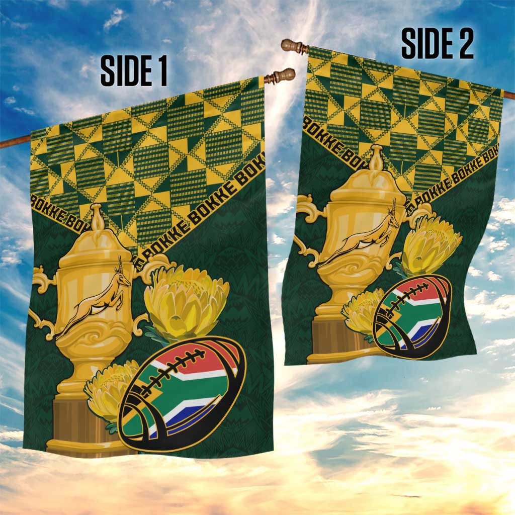 South Africa Rugby Garden Flag - Go Bokke Champion, World Cup LT01