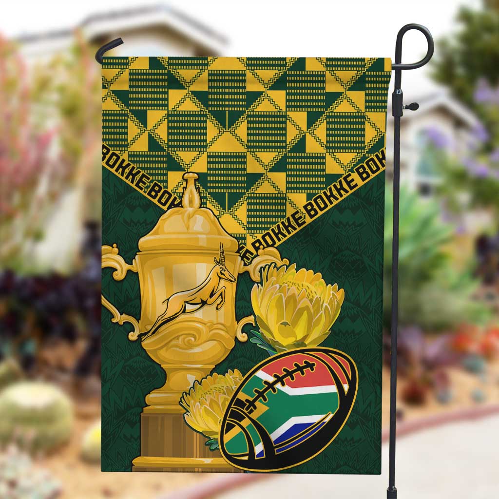 South Africa Rugby Garden Flag - Go Bokke Champion, World Cup LT01
