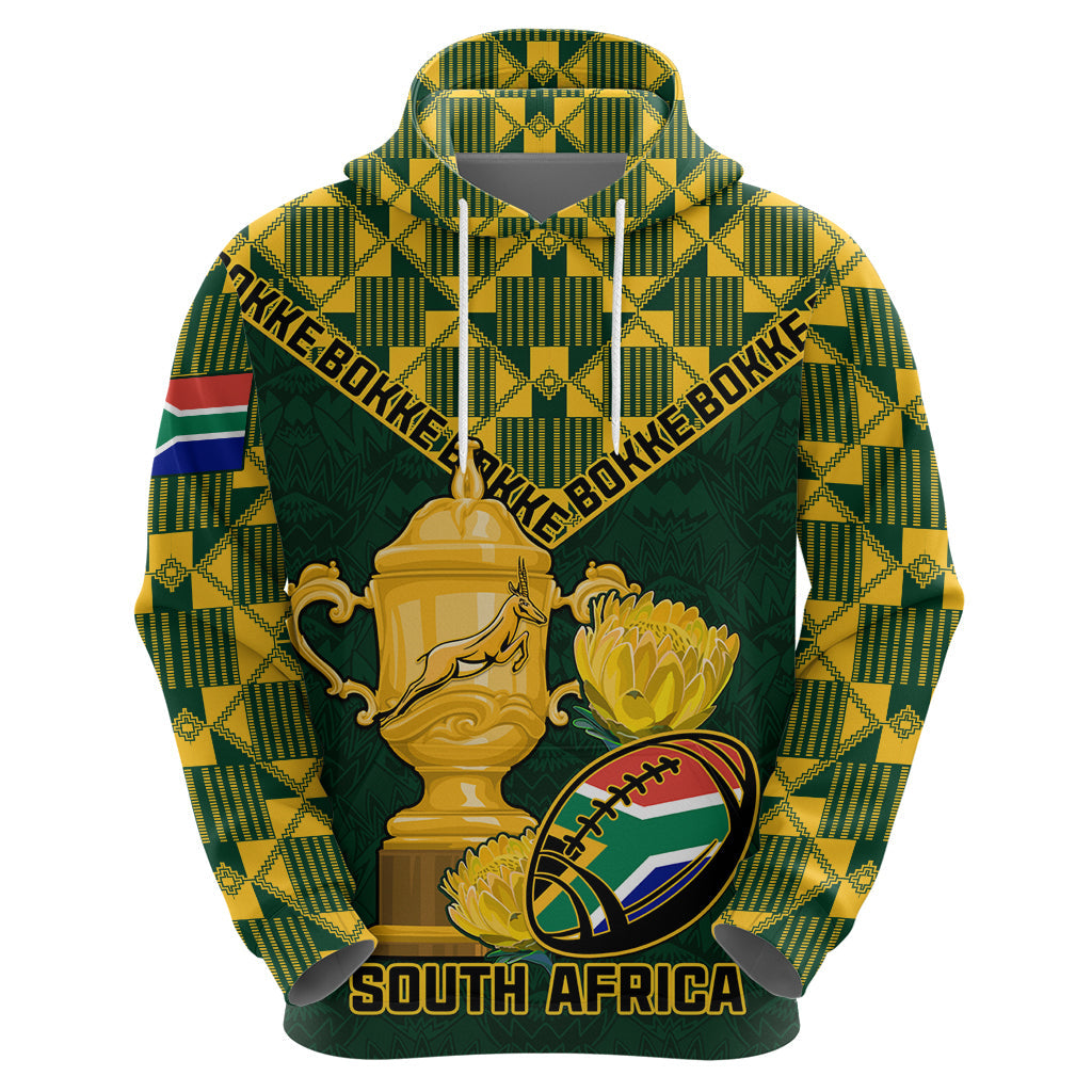 Custom South Africa Rugby Hoodie Go Bokke Champion 2023 World Cup LT01