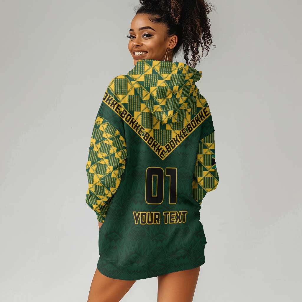 Custom South Africa Rugby Hoodie Dress - Go Bokke Champion, World Cup LT01