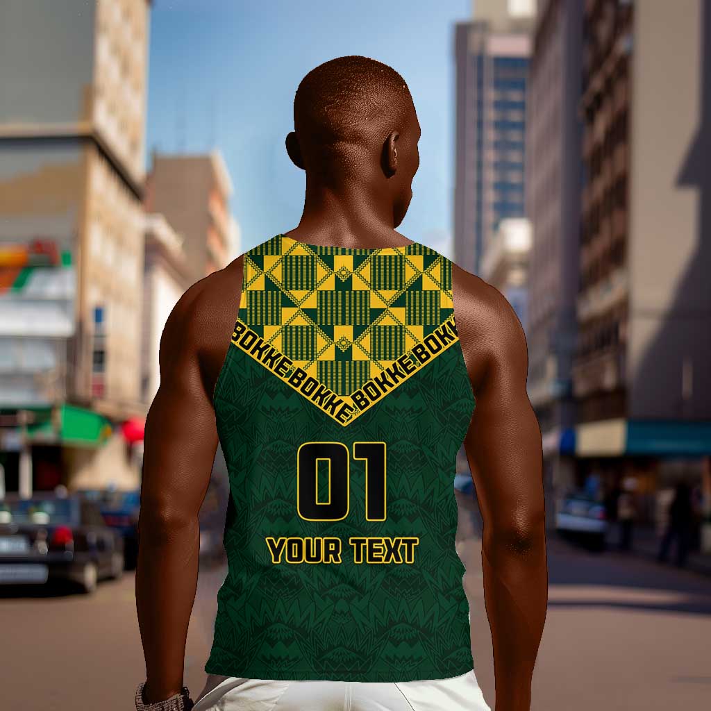 Custom South Africa Rugby Men Tank Top - Go Bokke Champion, World Cup LT01