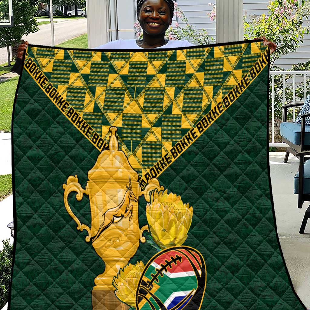 South Africa Rugby Quilt - Go Bokke Champion, World Cup LT01