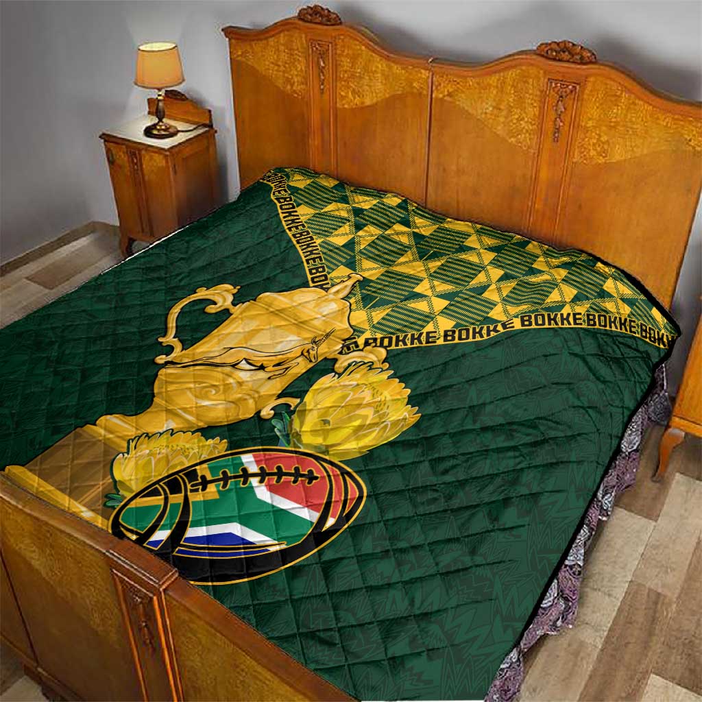 South Africa Rugby Quilt - Go Bokke Champion, World Cup LT01