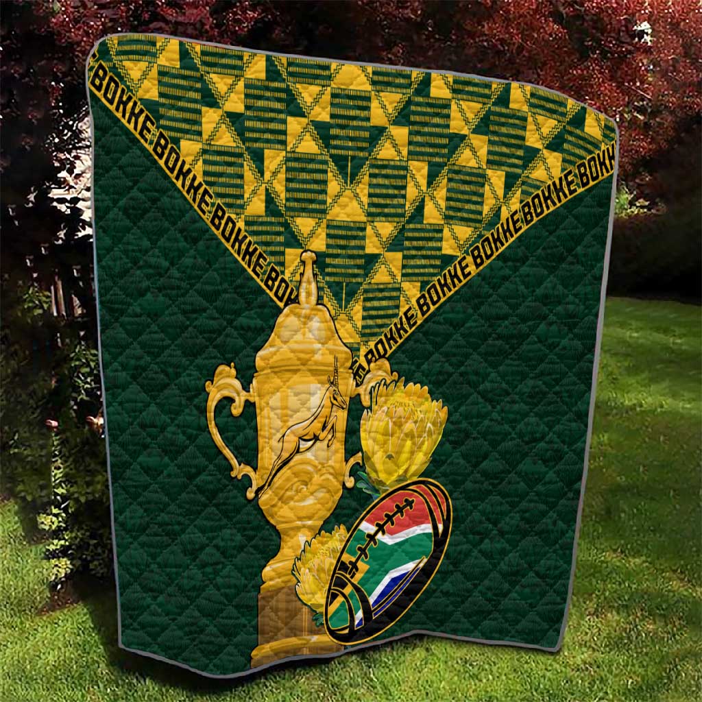 South Africa Rugby Quilt - Go Bokke Champion, World Cup LT01