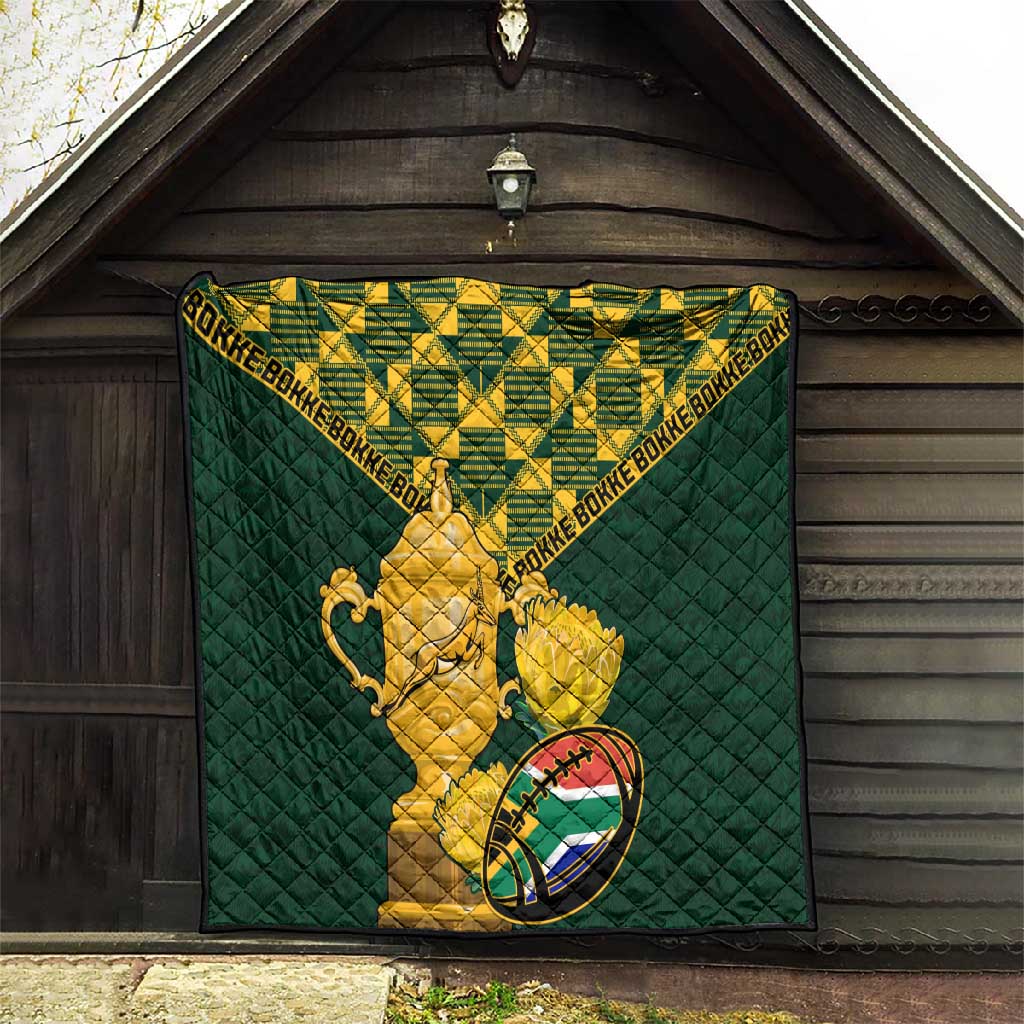 South Africa Rugby Quilt - Go Bokke Champion, World Cup LT01