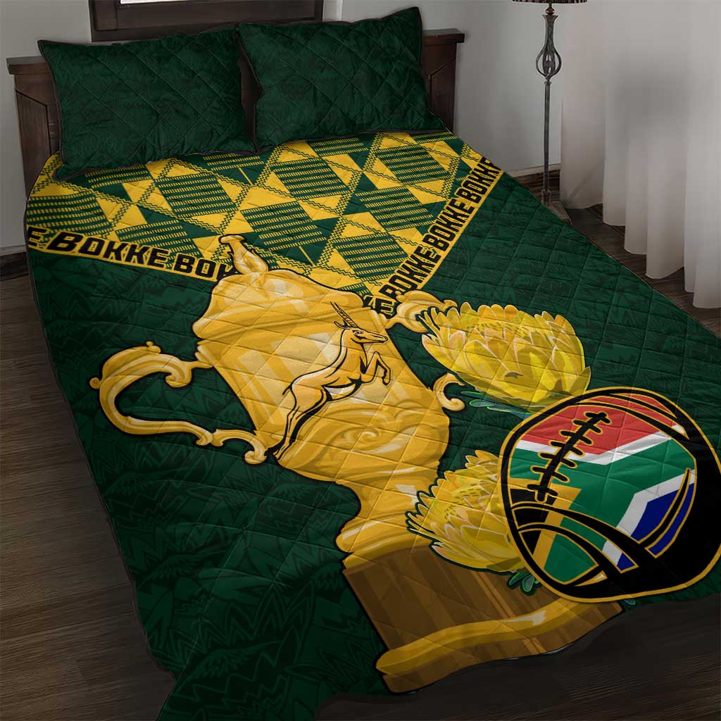 South Africa Rugby Quilt Bed Set - Go Bokke Champion, World Cup LT01