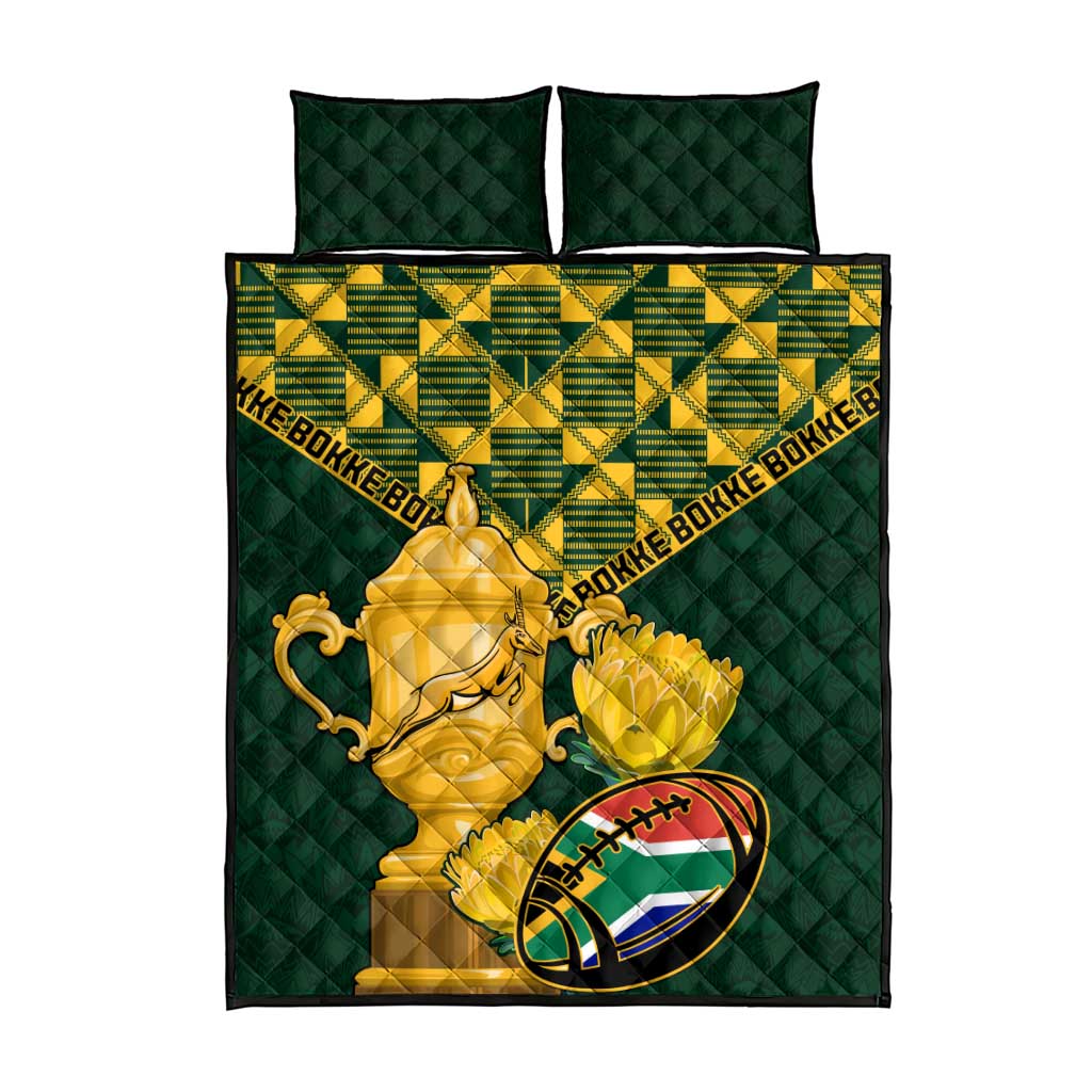 South Africa Rugby Quilt Bed Set - Go Bokke Champion, World Cup LT01