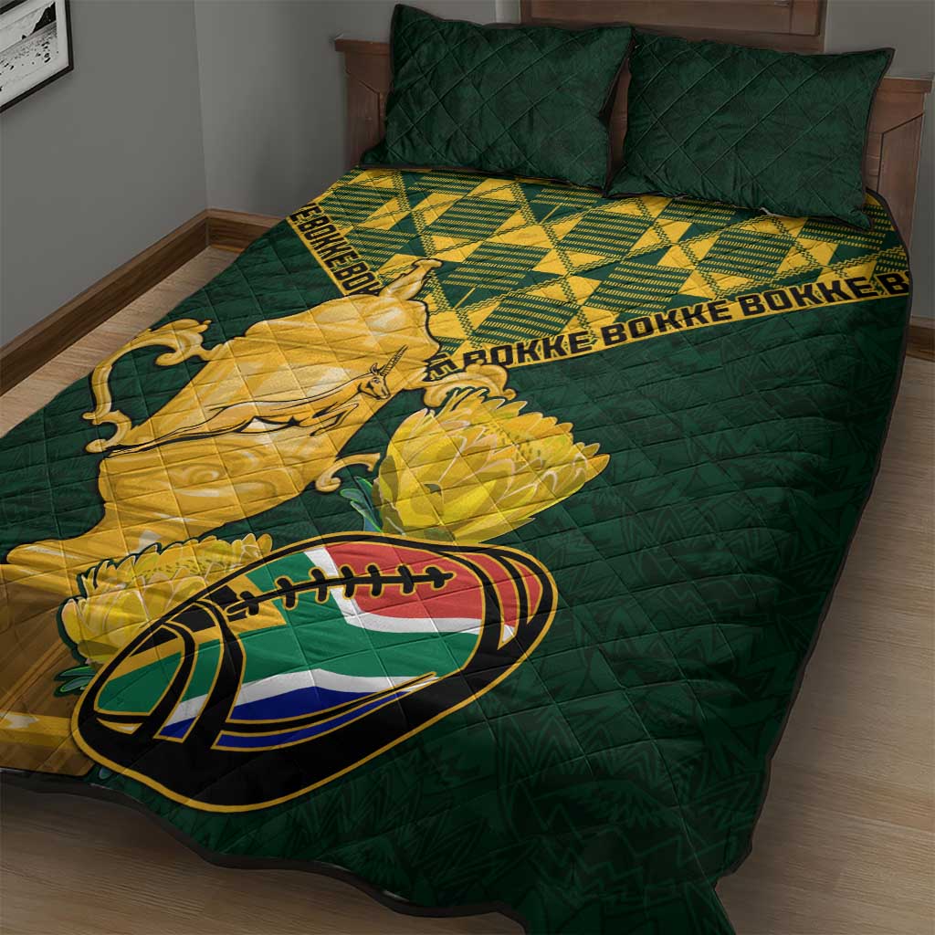 South Africa Rugby Quilt Bed Set - Go Bokke Champion, World Cup LT01