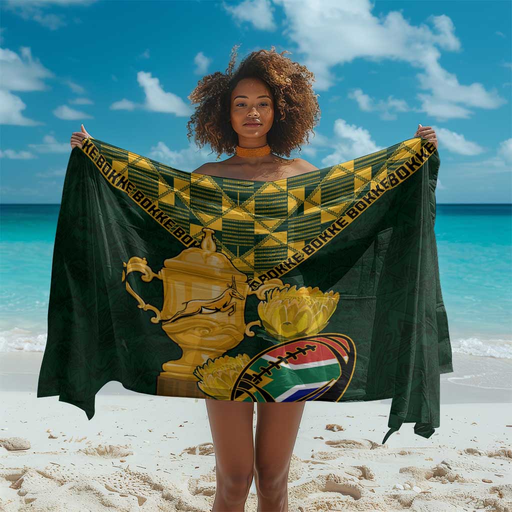 South Africa Rugby Sarong - Go Bokke Champion, World Cup LT01